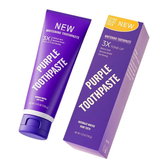 Teeth Whitening Products Purple Toothpaste Remove Tartar Plaque Reduce Yellowing Teeth Deep Cleansing Stains Oral Clean Care